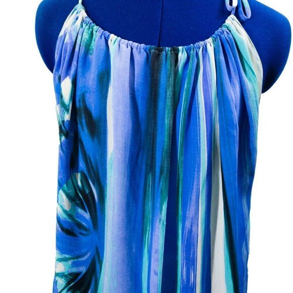 BCBGMaxAzira Blue Tie Collar Dress, Size Small - Picture 1 of 12